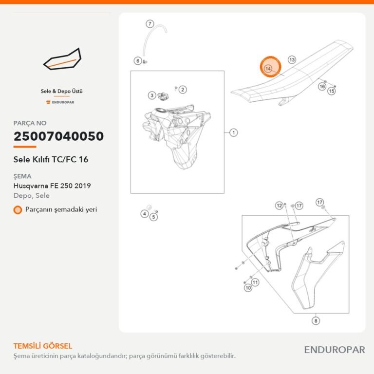 Sele Kılıfı TC/FC 16 25007040050 parça şeması