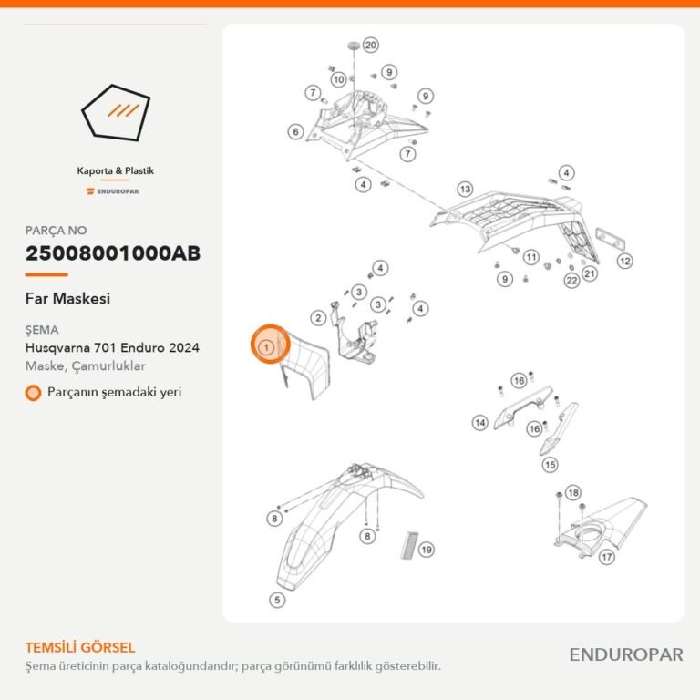 Far Maskesi 25008001000AB parça şeması