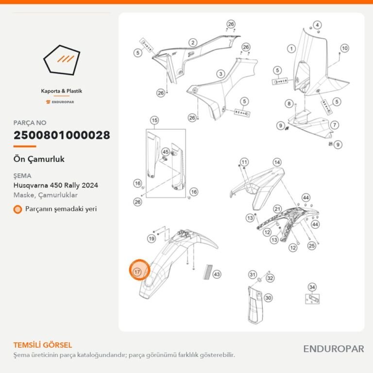 Ön Çamurluk 2500801000028 parça şeması