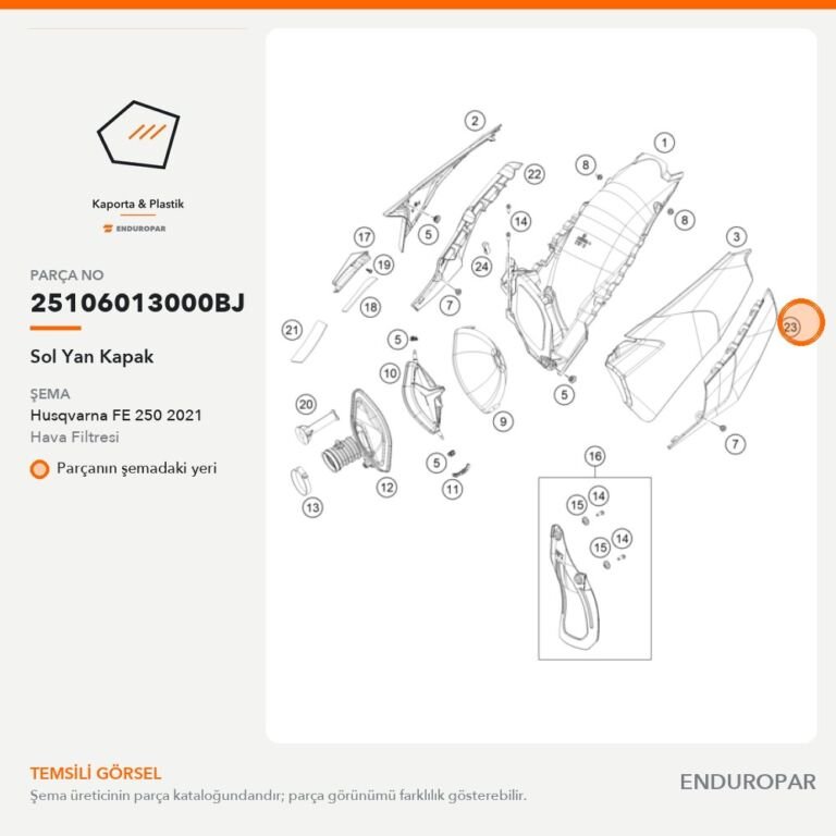 Sol Yan Kapak 25106013000BJ parça şeması
