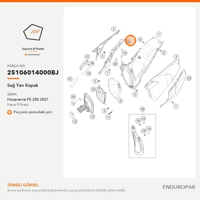 Sağ Yan Kapak 25106014000BJ parça şeması