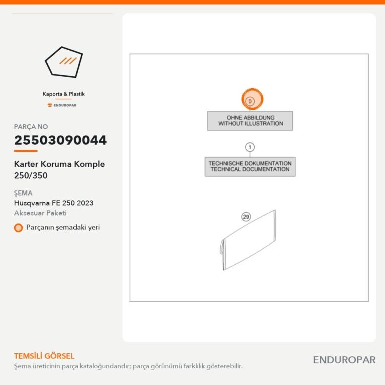 Karter Koruma Komple 250/350 25503090044 parça şeması