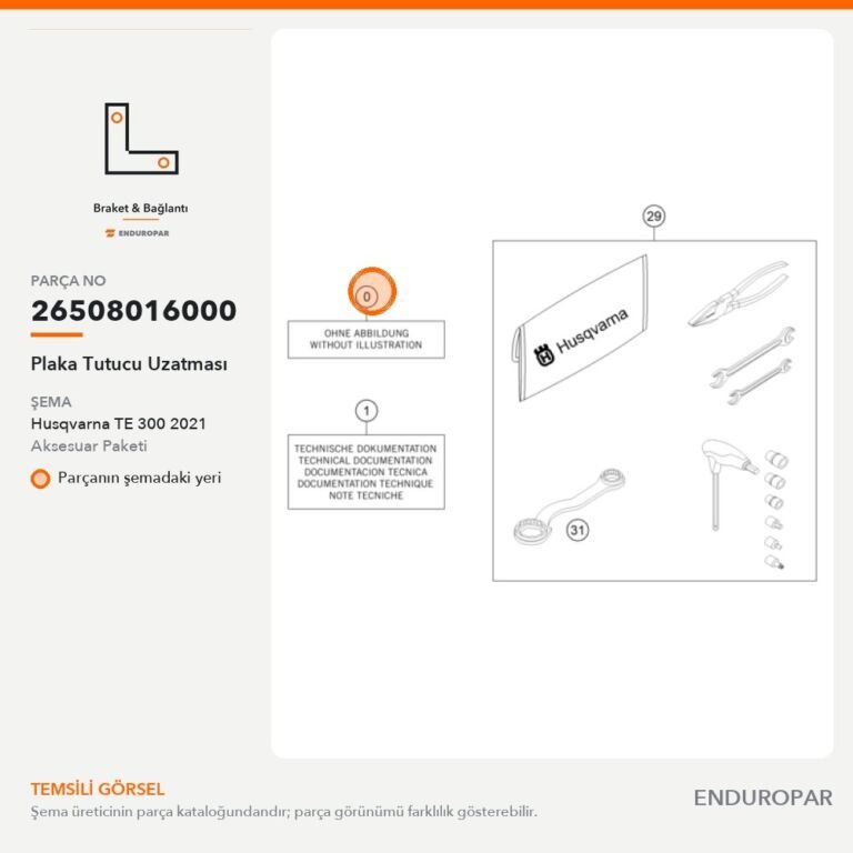 Plaka Tutucu Uzatması 26508016000 parça şeması