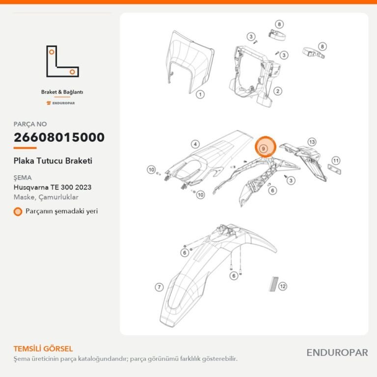 Plaka Tutucu Braketi 26608015000 parça şeması