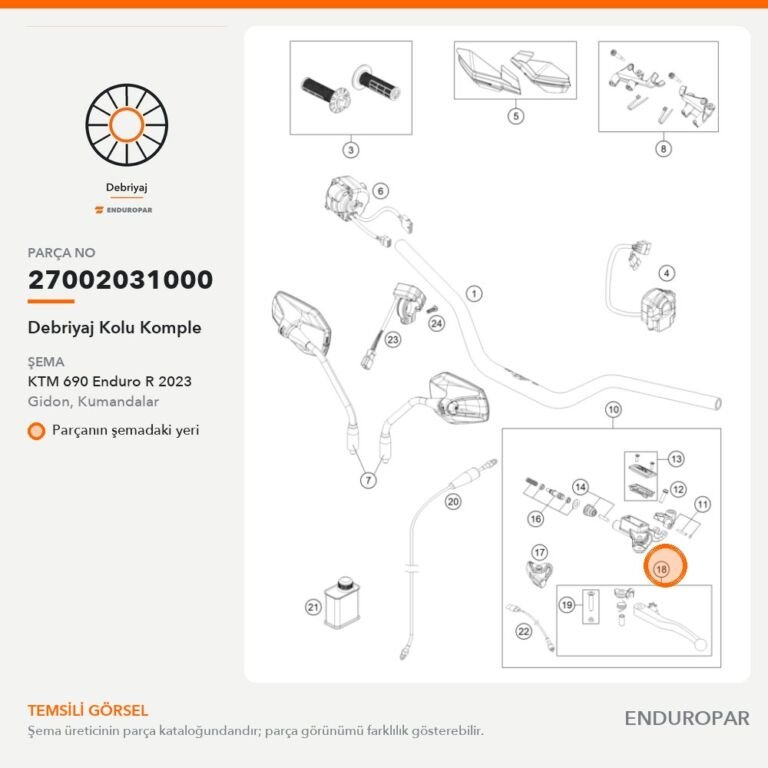Debriyaj Kolu Komple 27002031000 parça şeması