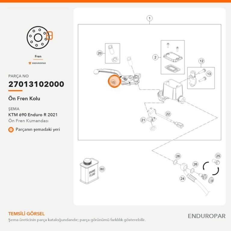Ön Fren Kolu 27013102000 parça şeması