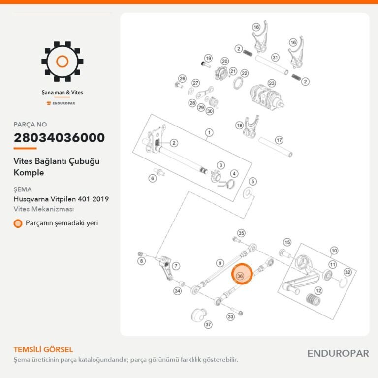 Vites Bağlantı Çubuğu Komple 28034036000 parça şeması