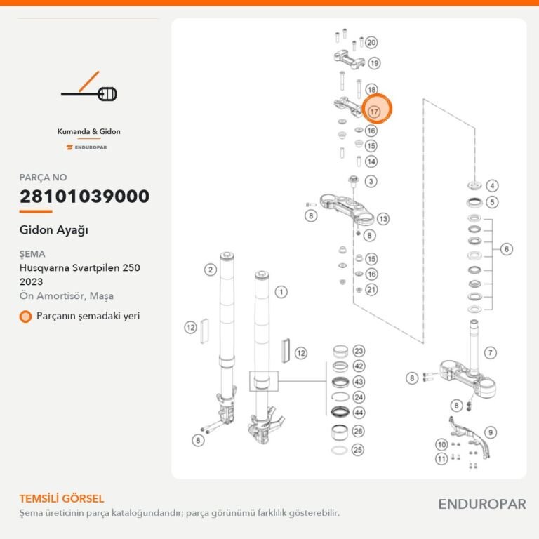 Gidon Ayağı 28101039000 parça şeması