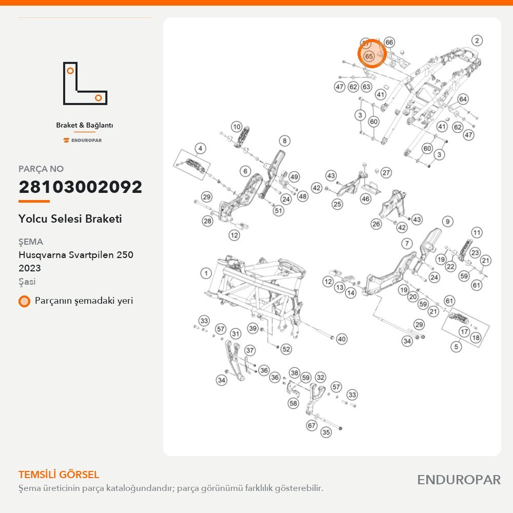 Yolcu Selesi Braketi 28103002092 parça şeması