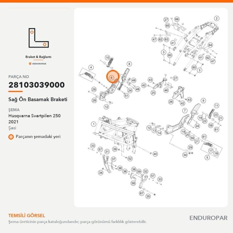 Sağ Ön Basamak Braketi 28103039000 parça şeması