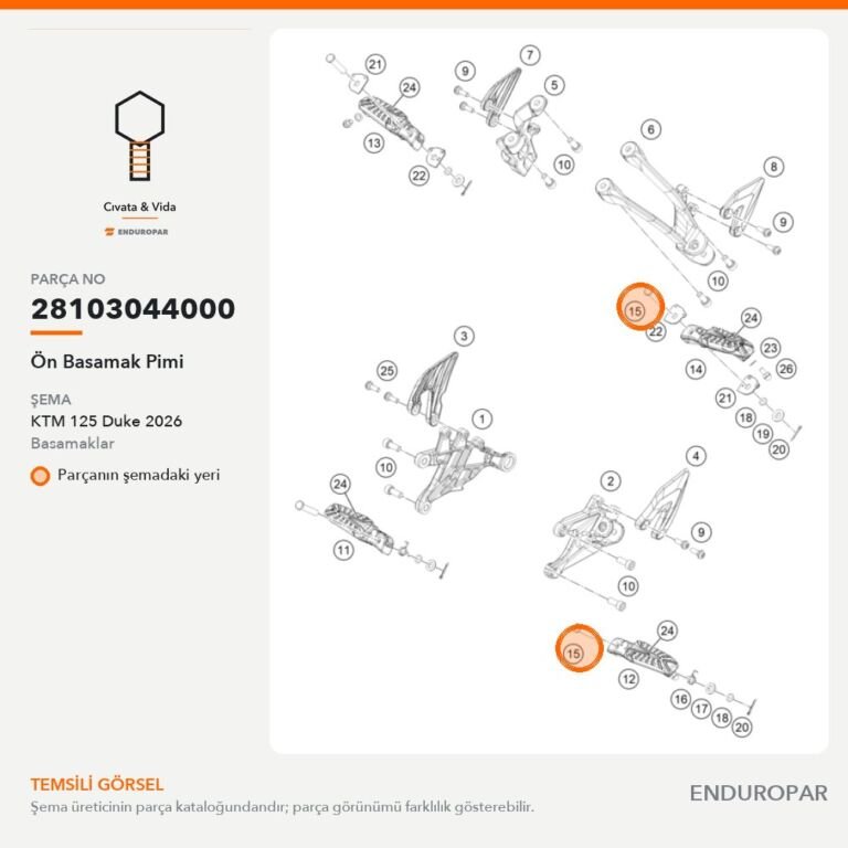 Ön Basamak Pimi 28103044000 parça şeması
