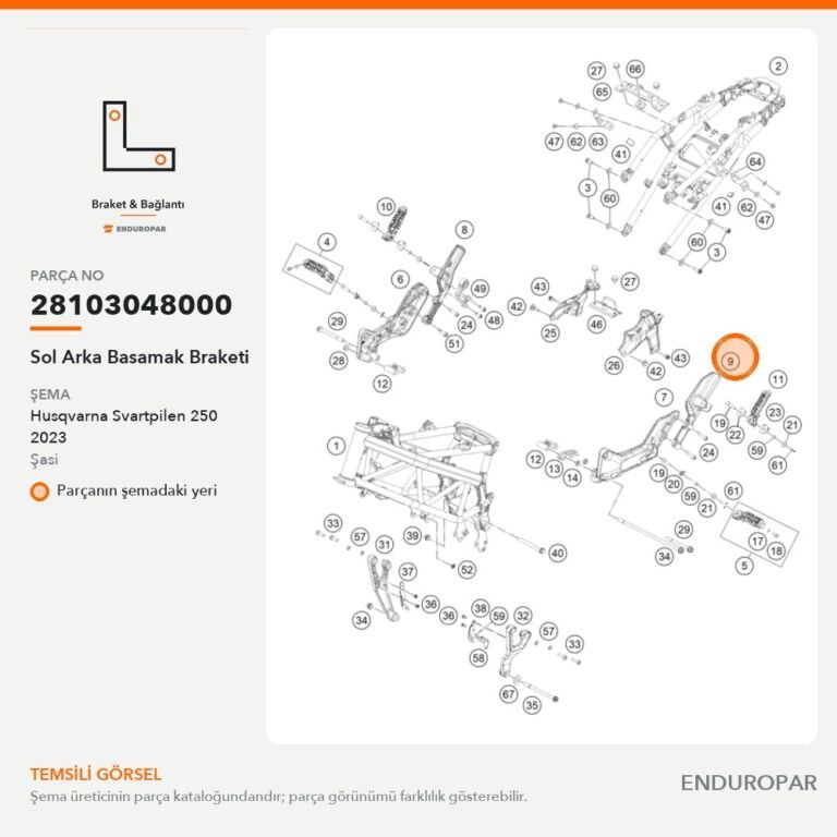 Sol Arka Basamak Braketi 28103048000 parça şeması