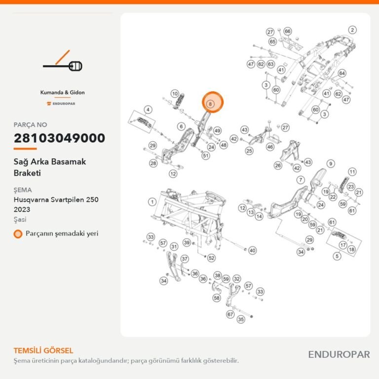 Sağ Arka Basamak Braketi 28103049000 parça şeması