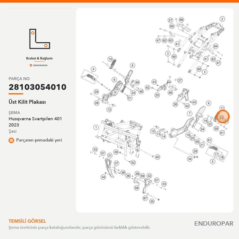 Üst Kilit Plakası 28103054010 parça şeması