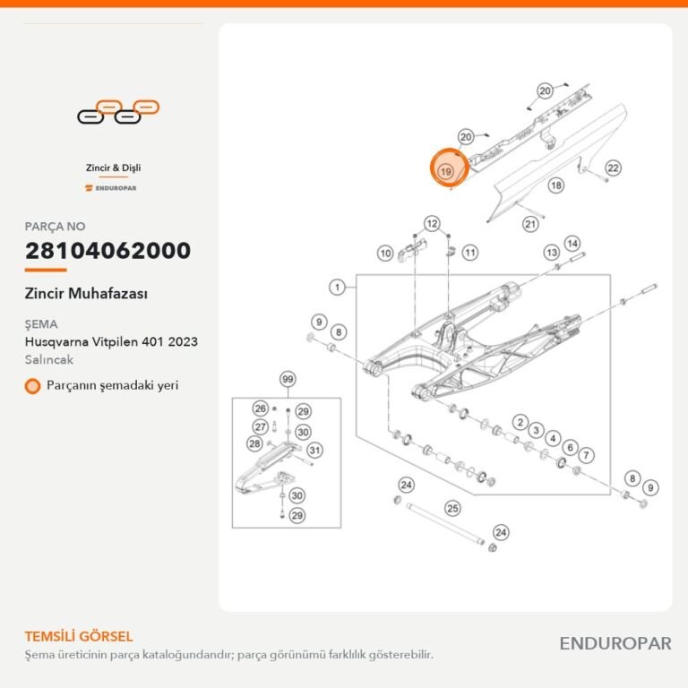Zincir Muhafazası 28104062000 parça şeması