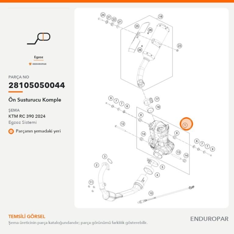 Ön Susturucu Komple 28105050044 parça şeması