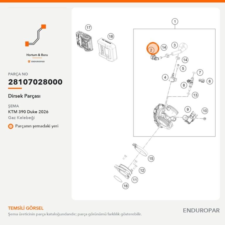 Dirsek Parçası 28107028000 parça şeması