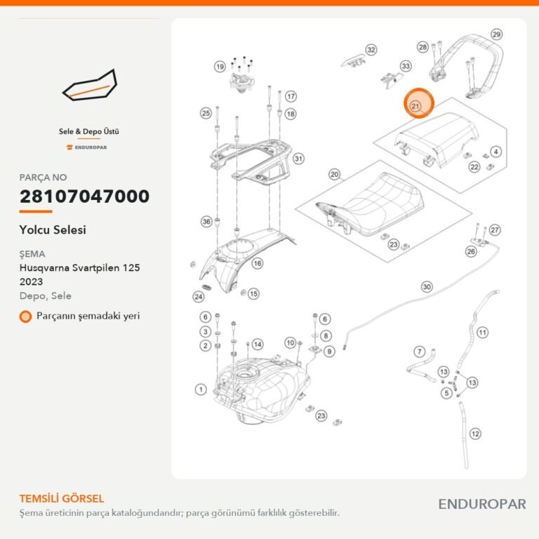 Yolcu Selesi 28107047000 parça şeması