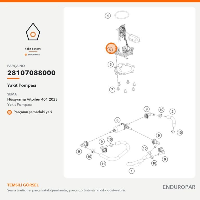 Yakıt Pompası 28107088000 parça şeması