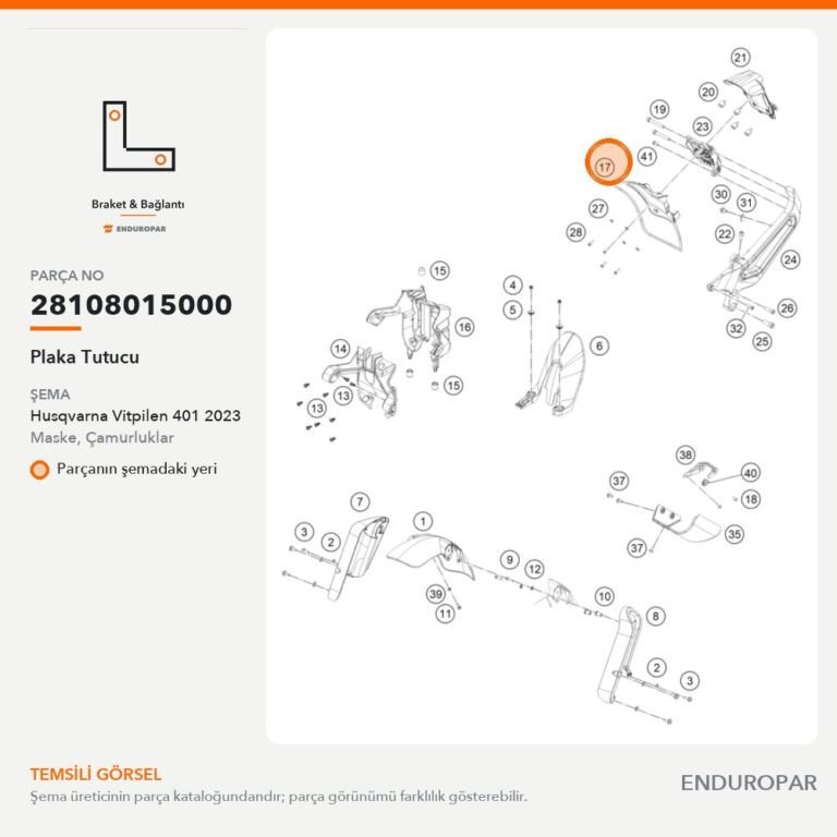 Plaka Tutucu 28108015000 parça şeması