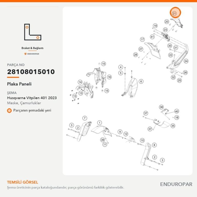 Plaka Paneli 28108015010 parça şeması