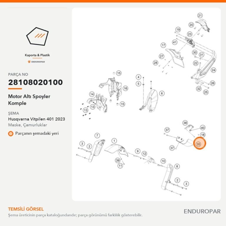 Motor Altı Spoyler Komple 28108020100 parça şeması