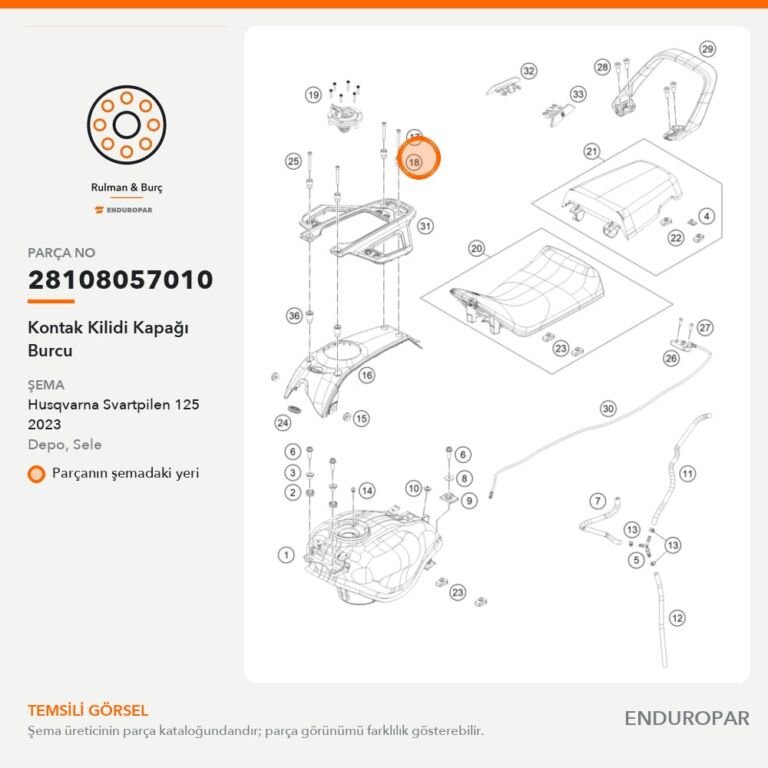 Kontak Kilidi Kapağı Burcu 28108057010 parça şeması