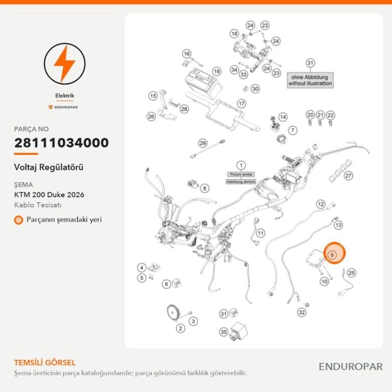 Voltaj Regülatörü 28111034000 parça şeması