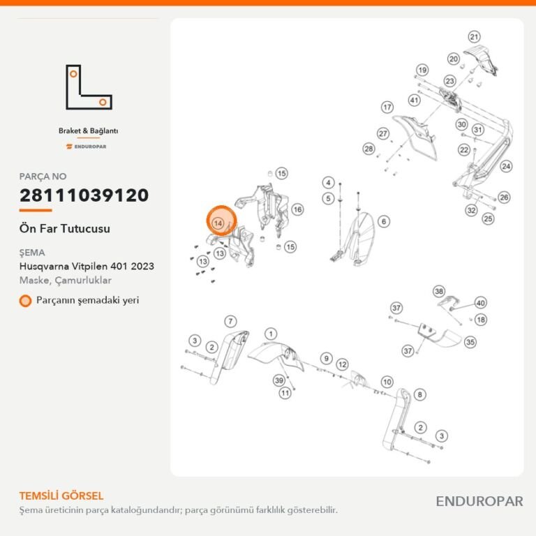 Ön Far Tutucusu 28111039120 parça şeması