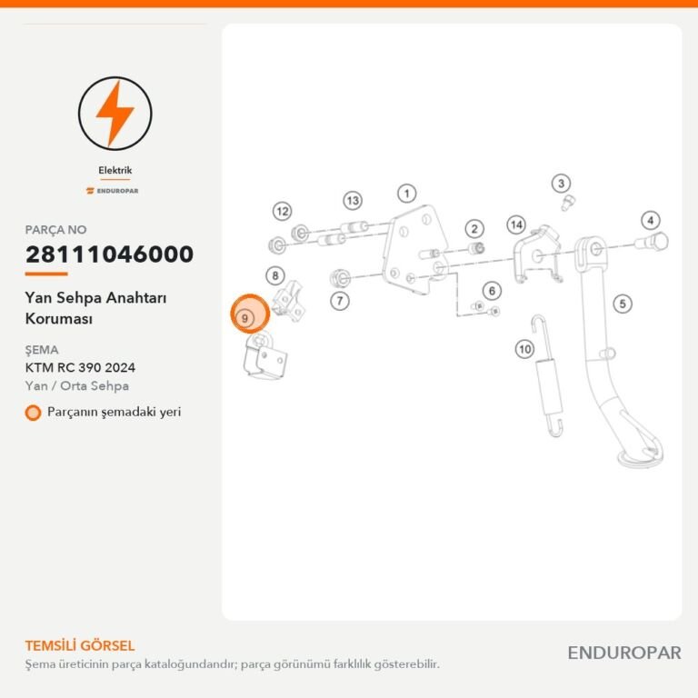 Yan Sehpa Anahtarı Koruması 28111046000 parça şeması