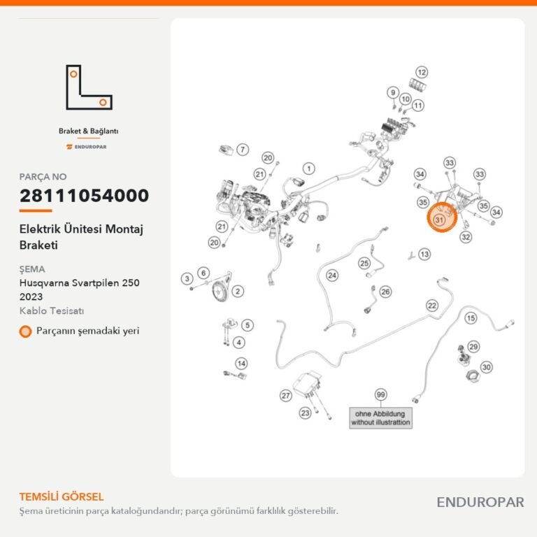 Elektrik Ünitesi Montaj Braketi 28111054000 parça şeması