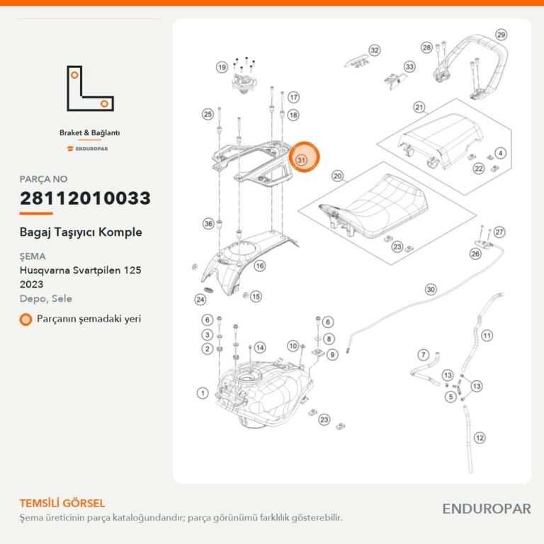 Bagaj Taşıyıcı Komple 28112010033 parça şeması