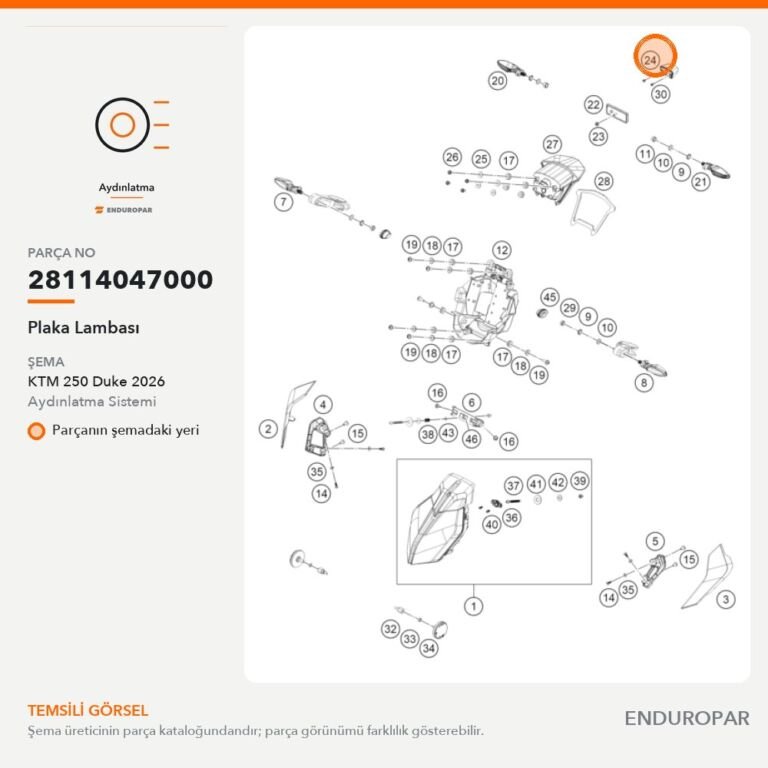 Plaka Lambası 28114047000 parça şeması