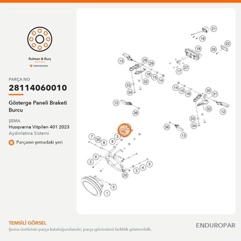 Gösterge Paneli Braketi Burcu 28114060010 parça şeması