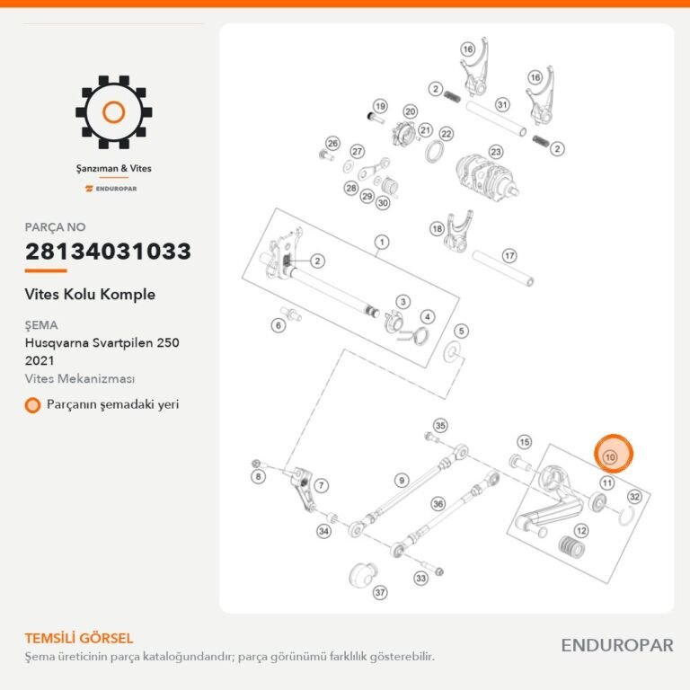 Vites Kolu Komple 28134031033 parça şeması