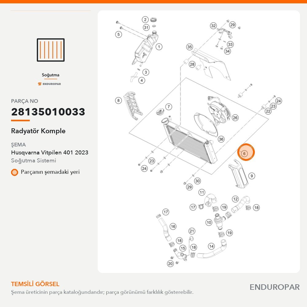 Radyatör Komple 28135010033 parça şeması