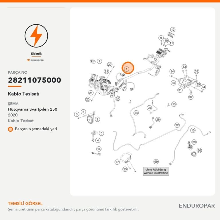 Kablo Tesisatı 28211075000 parça şeması