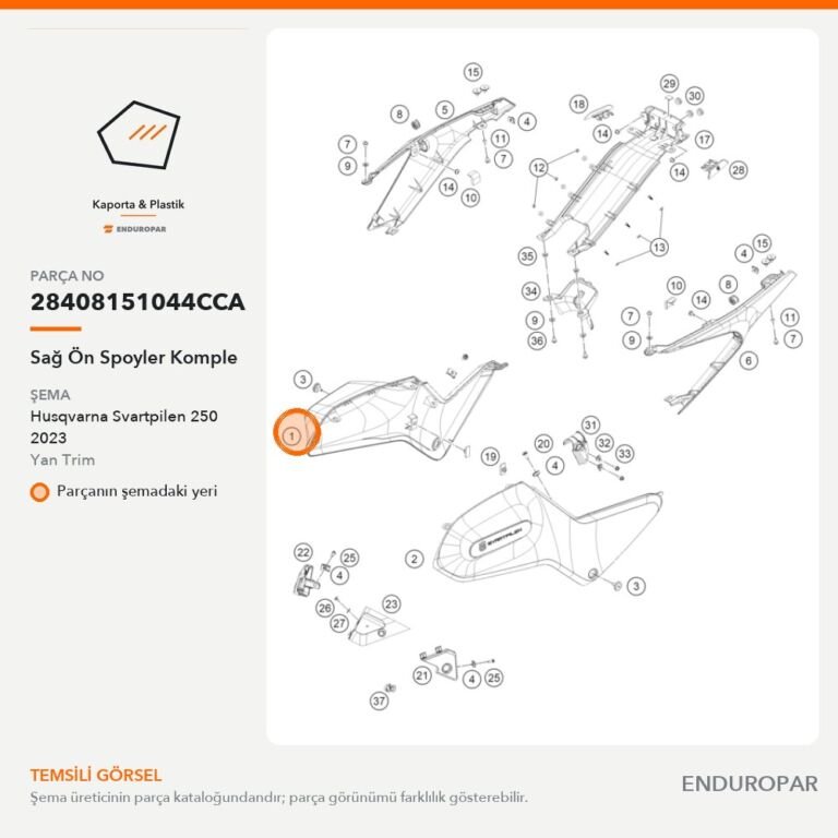 Sağ Ön Spoyler Komple 28408151044CCA parça şeması