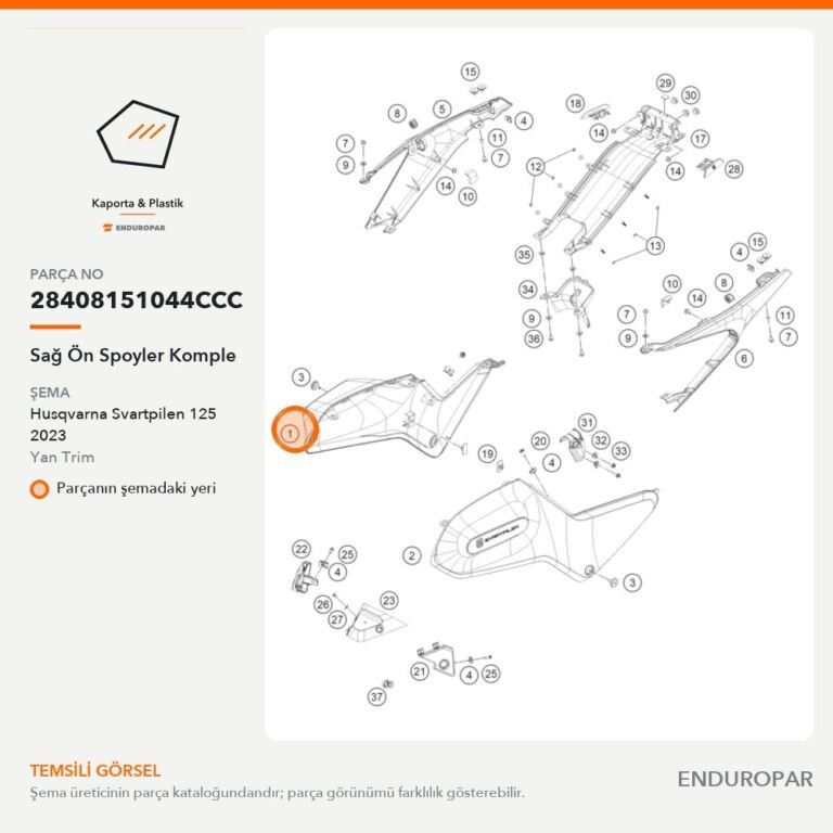 Sağ Ön Spoyler Komple 28408151044CCC parça şeması