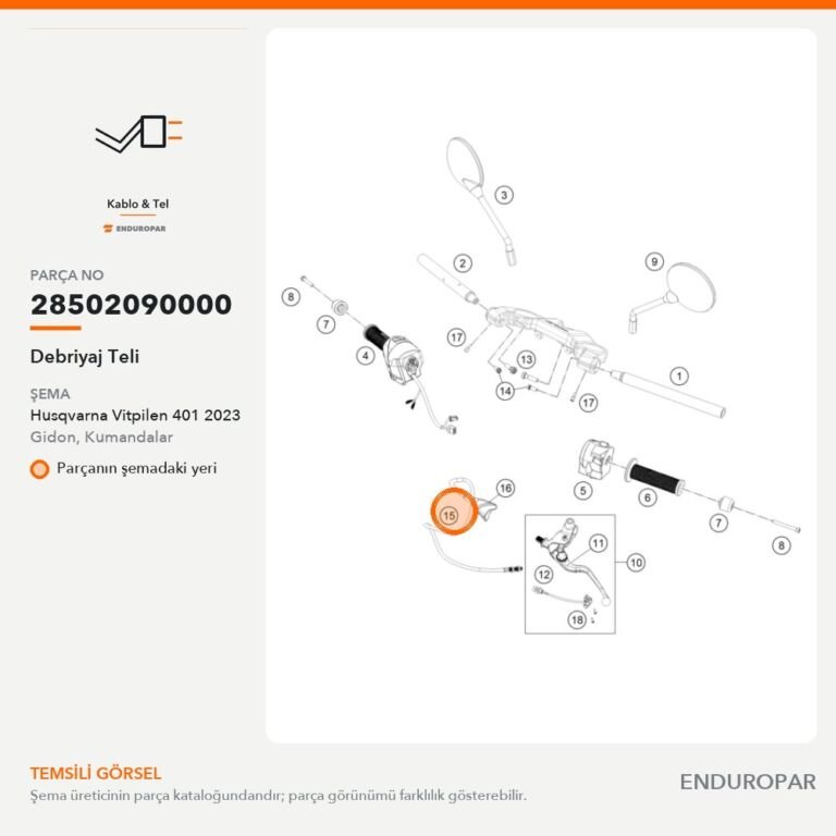 Debriyaj Teli 28502090000 parça şeması