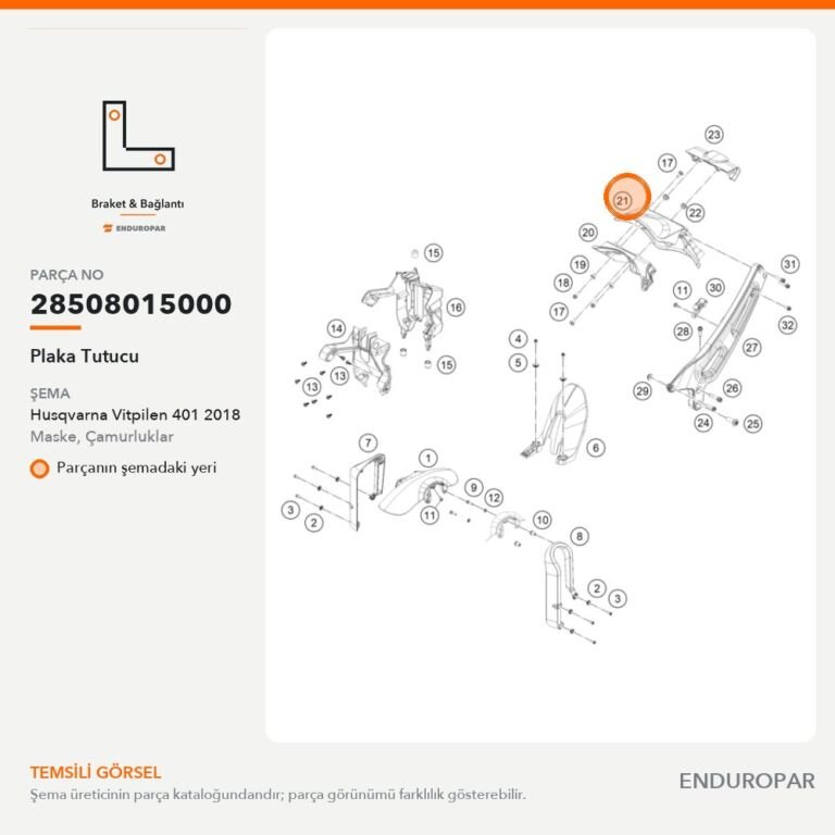 Plaka Tutucu 28508015000 parça şeması