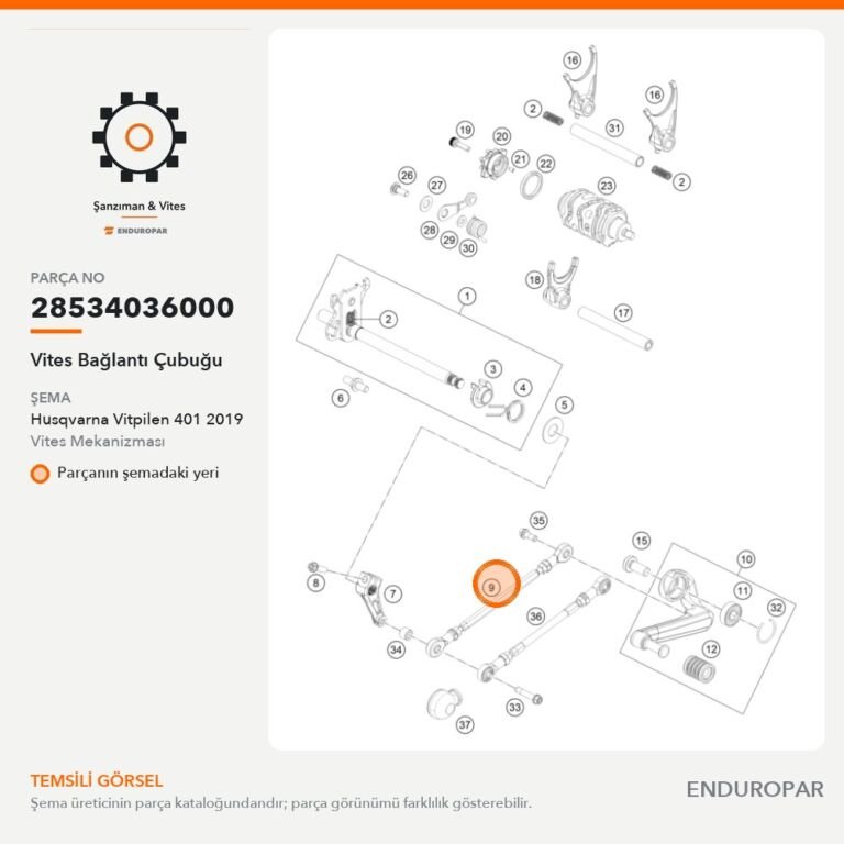 Vites Bağlantı Çubuğu 28534036000 parça şeması