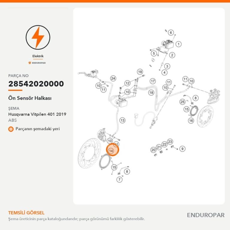 Ön Sensör Halkası 28542020000 parça şeması