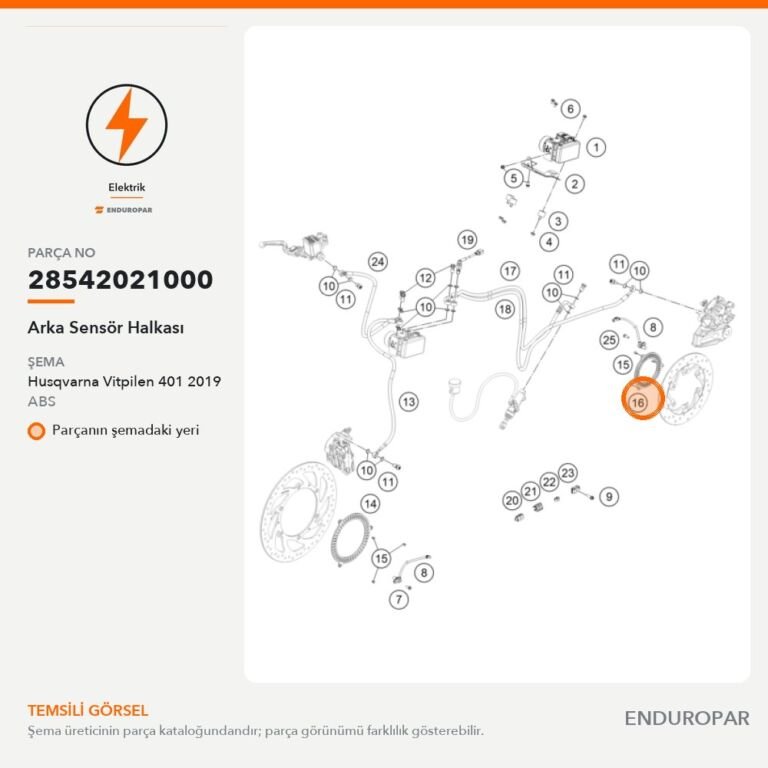 Arka Sensör Halkası 28542021000 parça şeması