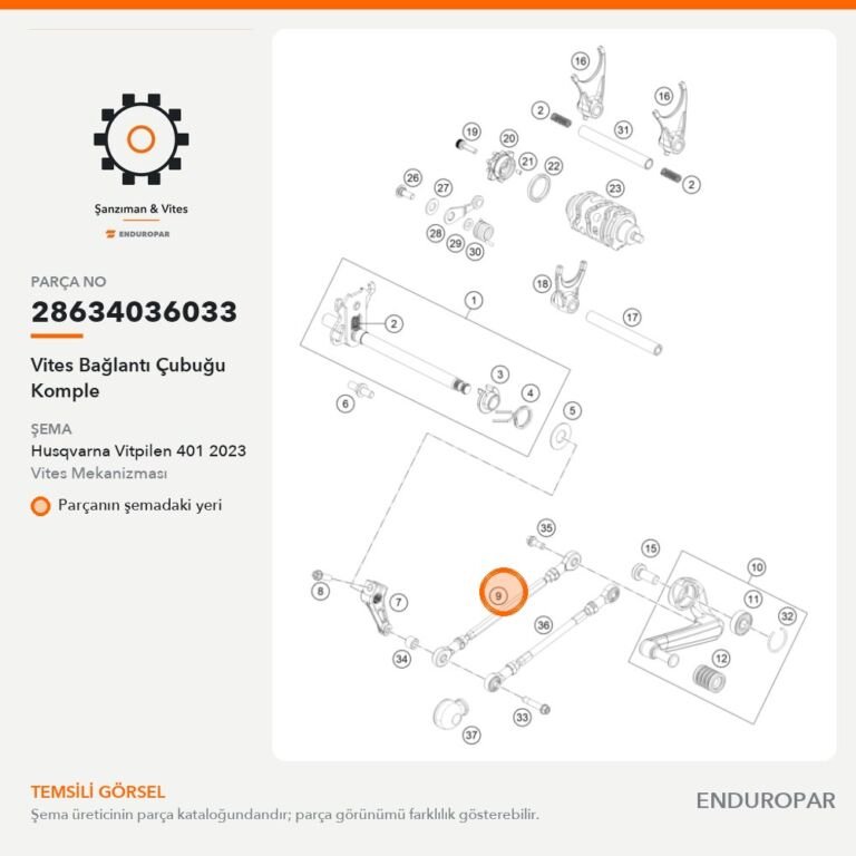 Vites Bağlantı Çubuğu Komple 28634036033 parça şeması