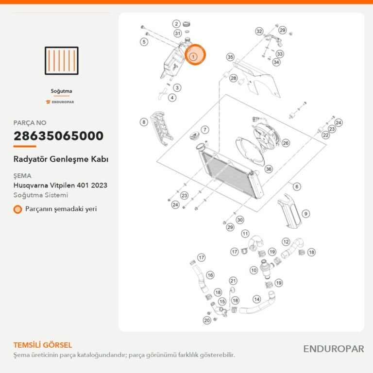 Radyatör Genleşme Kabı 28635065000 parça şeması
