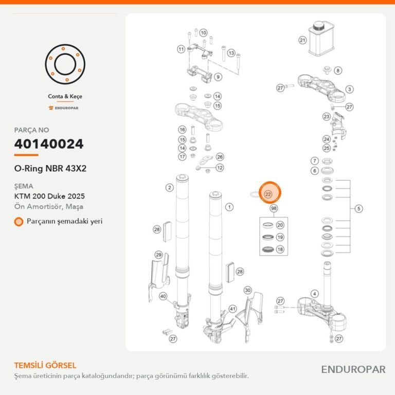O-Ring NBR 43X2 40140024 parça şeması