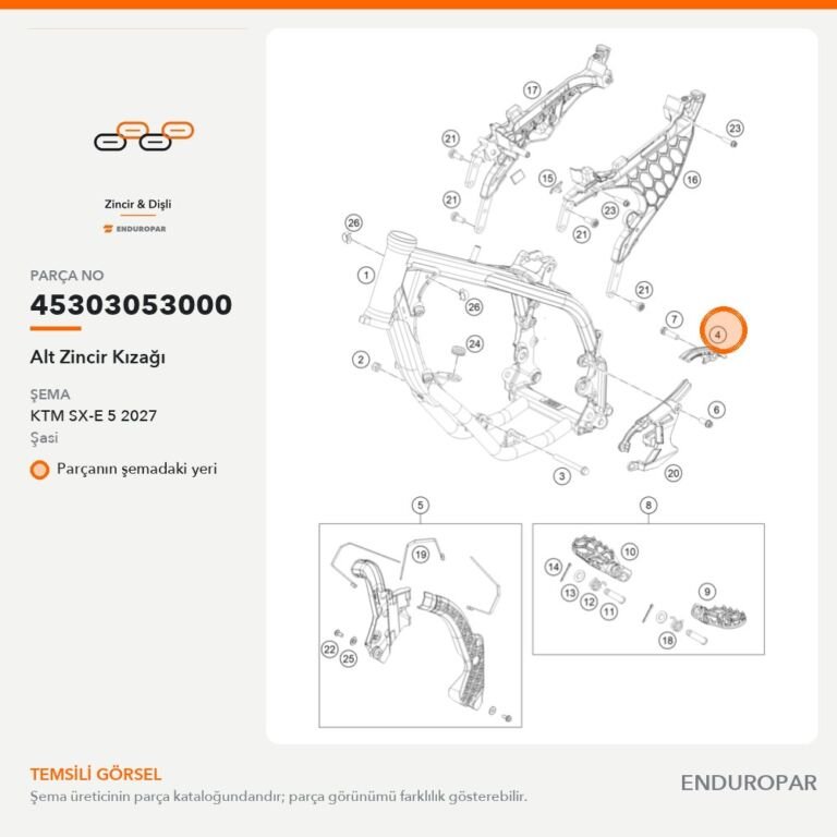 Alt Zincir Kızağı 45303053000 parça şeması