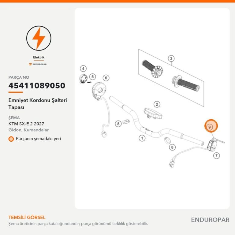 Emniyet Kordonu Şalteri Tapası 45411089050 parça şeması