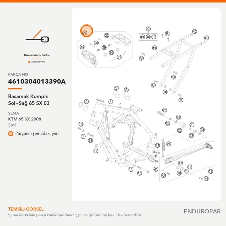 Basamak Komple Sol+Sağ 65 SX 03 4610304013390A parça şeması